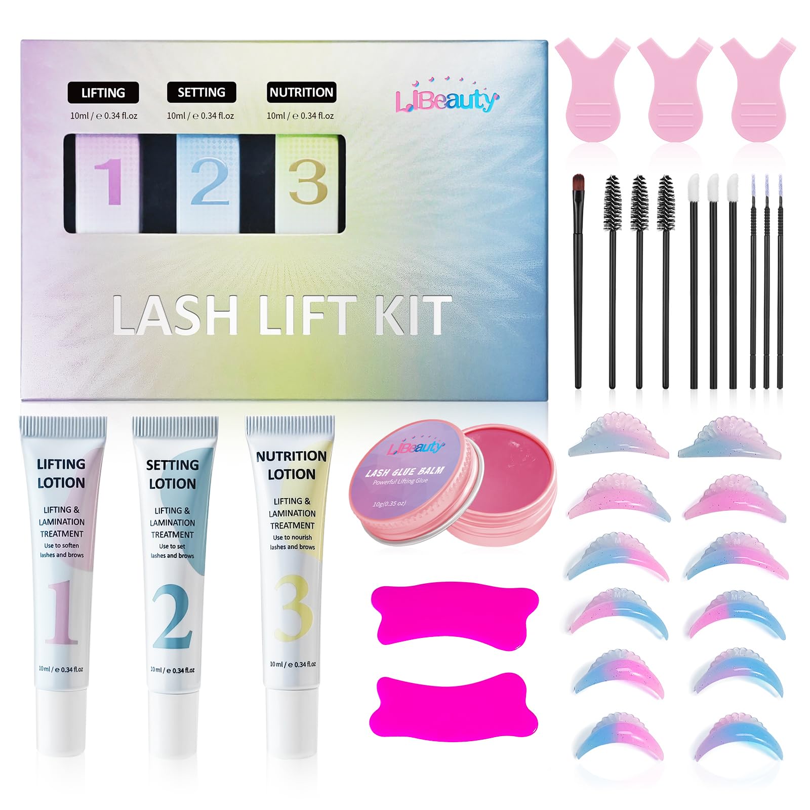 Libeauty Wimpernlifting Set, 10ml Lash Lifting Kit, Präzise Kontrolle Der Lotionmenge, Röhrenförmiges Design, für Den Einsatz Zu Hause Und Im Salon