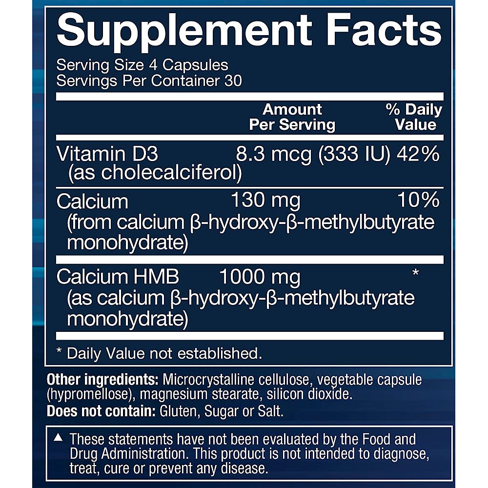 BodyTech HMB + Vitamin D3 - Supports Muscle Growth, Strength & Recovery (120 Vegetable Capsules) — Amazon image 2
