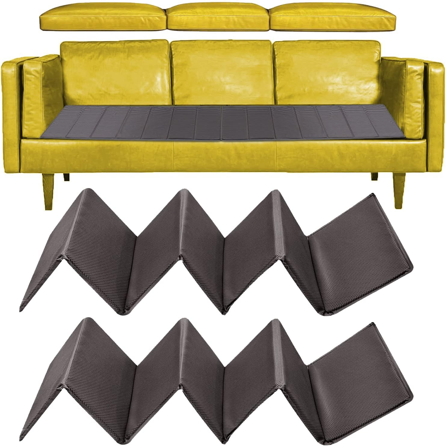 Tidy ZebraEXTRA STRONG & DURABLE Under Couch Cushion Support – 18"x67" ADJUSTABLE TO YOUR COUCH - Sofa Cushion Couch Support Board for Sagging Couch Pillows, Fix & Prevent Sagging Seats - 0.5" Thick!