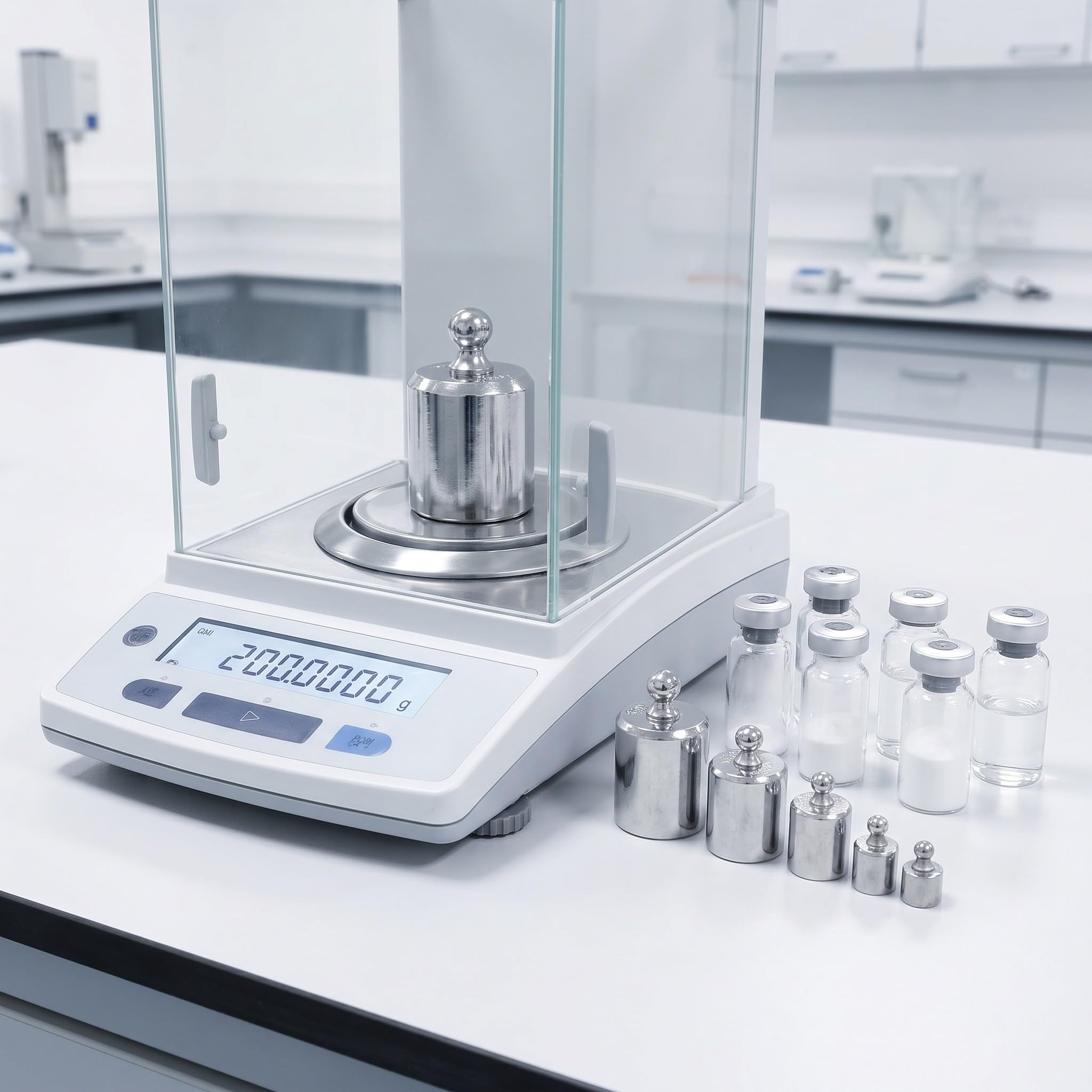 Lurrose Zestaw 3 precyzyjnych odważników testowych z etui, 100 g + 200 g + 500 g, do kalibracji wag, do użytku w klasie i laboratorium