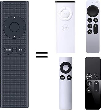 PZL New Replacement Remote for Apple TV 4K 1 2 3 Remote Control, for Apple TV A1378 A1294 A1469 A1427 MC377LL/A MC572LL/A MM4T2ZM/A MM4T2AM/A MD199LL/A Universal MacBook iPhone Dock Music System