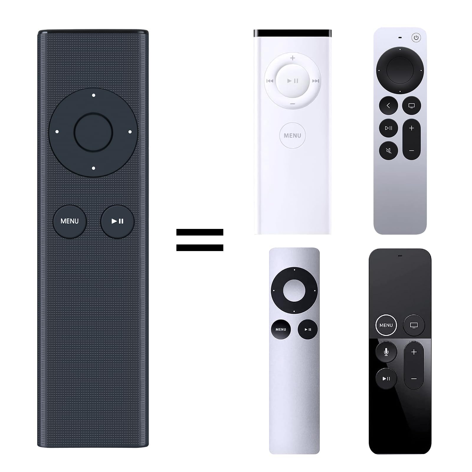 PZL New Replacement Remote for Apple TV 4K 1 2 3 Remote Control, for Apple TV A1378 A1294 A1469 A1427 MC377LL/A MC572LL/A MM4T2ZM/A MM4T2AM/A MD199LL/