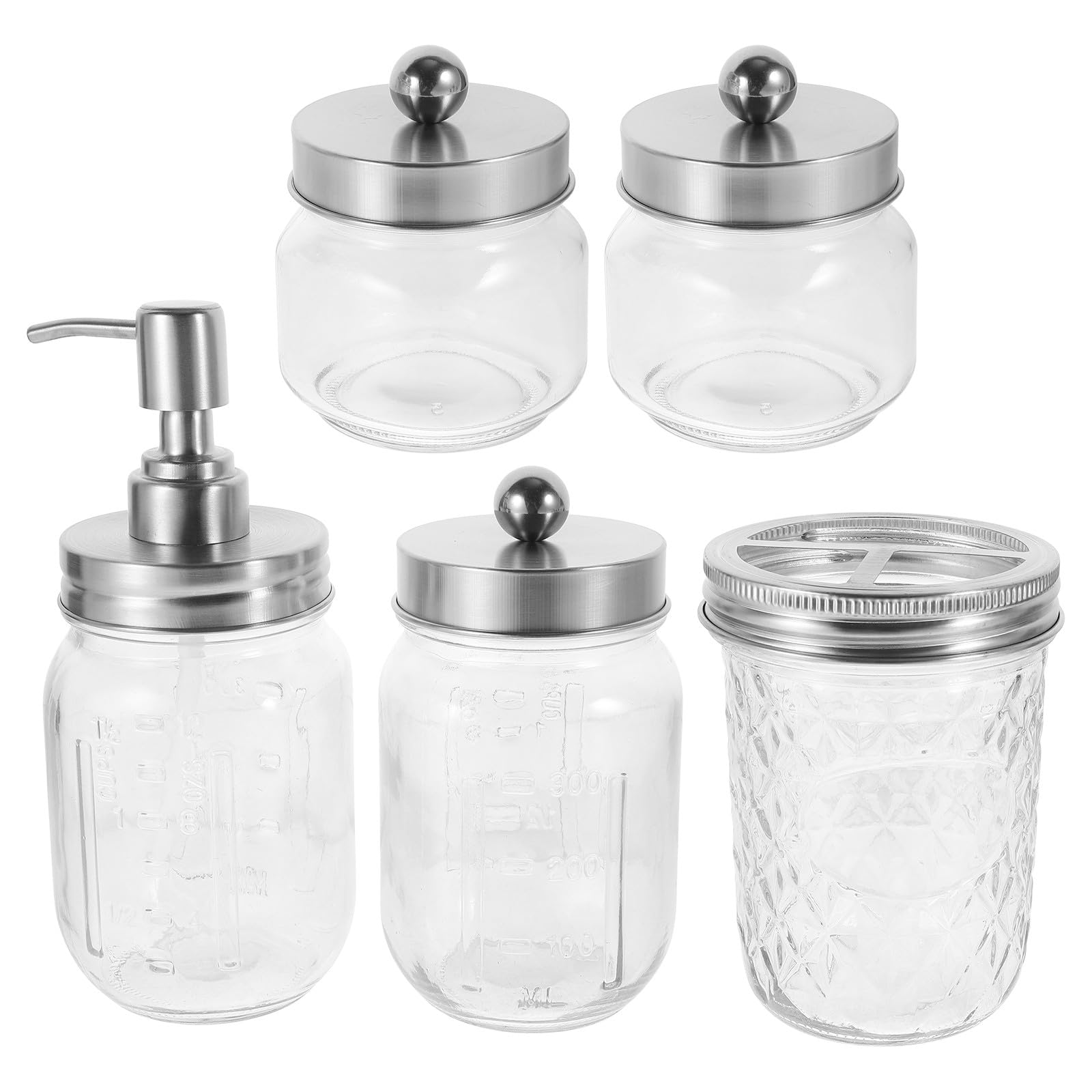 Accesorios de baño con dispensador de jabón espumoso y soporte para cepillos ibasenice