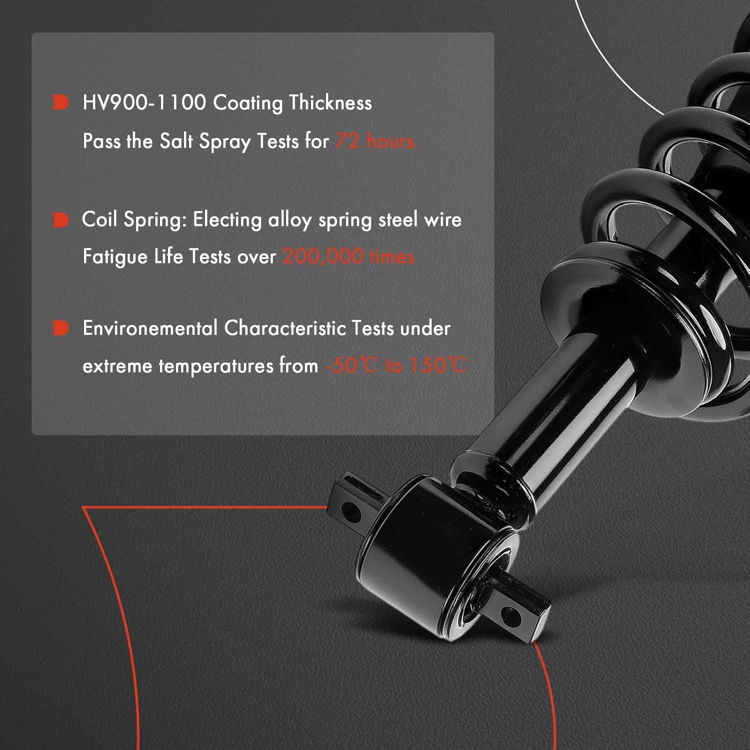 A-Premium Front Struts Compatible with [4WD] Chevrolet Silverado 1500 2014-2019, Silverado 1500 LD 2019 & GMC Sierra 1500 2014-2019, Sierra 1500 Limited 2019-2x Replacement Suspension Complete Strut