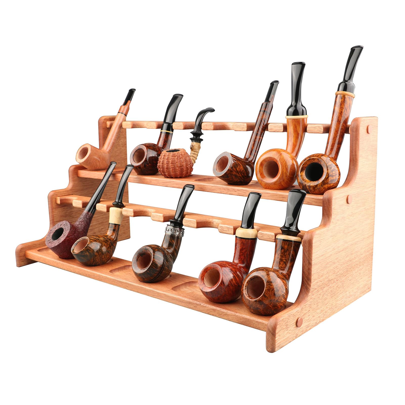 Soporte para pipas de madera desmontable ideal como regalo para coleccionistas