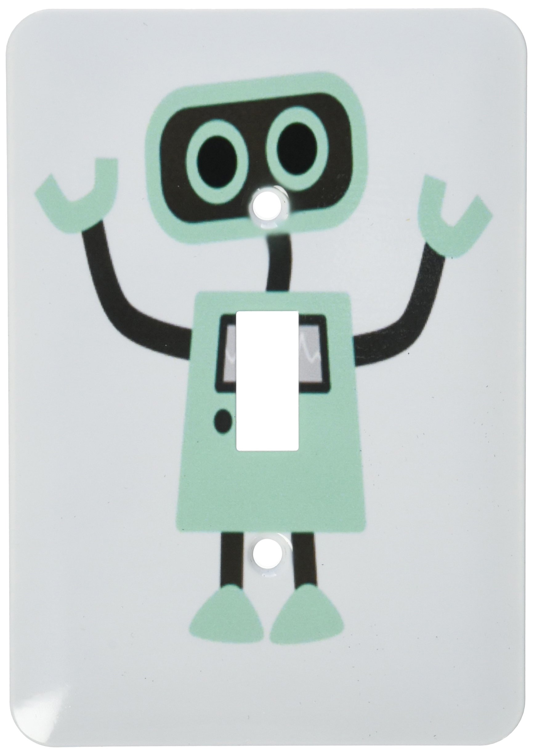 Aqua robot joli visage décor ludique pour interrupteur de maison