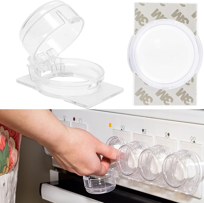4 Stück Gasherd Knob Abdeckungen - Transparente Kindersicherung Für Herd & Backofen