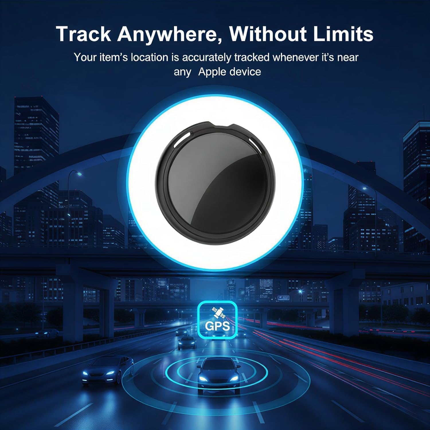 No Subscription GPS Tracker for Vehicles Work with Find My(iOS Only) Real-Time Mini Tracker Tags Global Coverage Hidden Car Location Tracking Tags Device with Magnetic Case No Monthly Fee Required