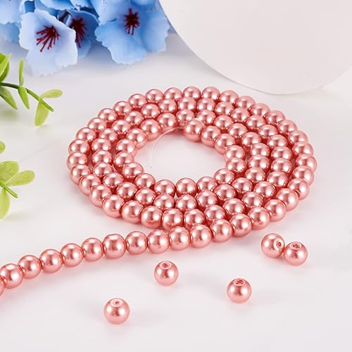 Miniatura 2 de KISSITTY 105 unidadeshebra de 516 pulgadas de cristal brillante de satén coral redondo perlas espaciadoras cuentas sueltas de 0.315 in para