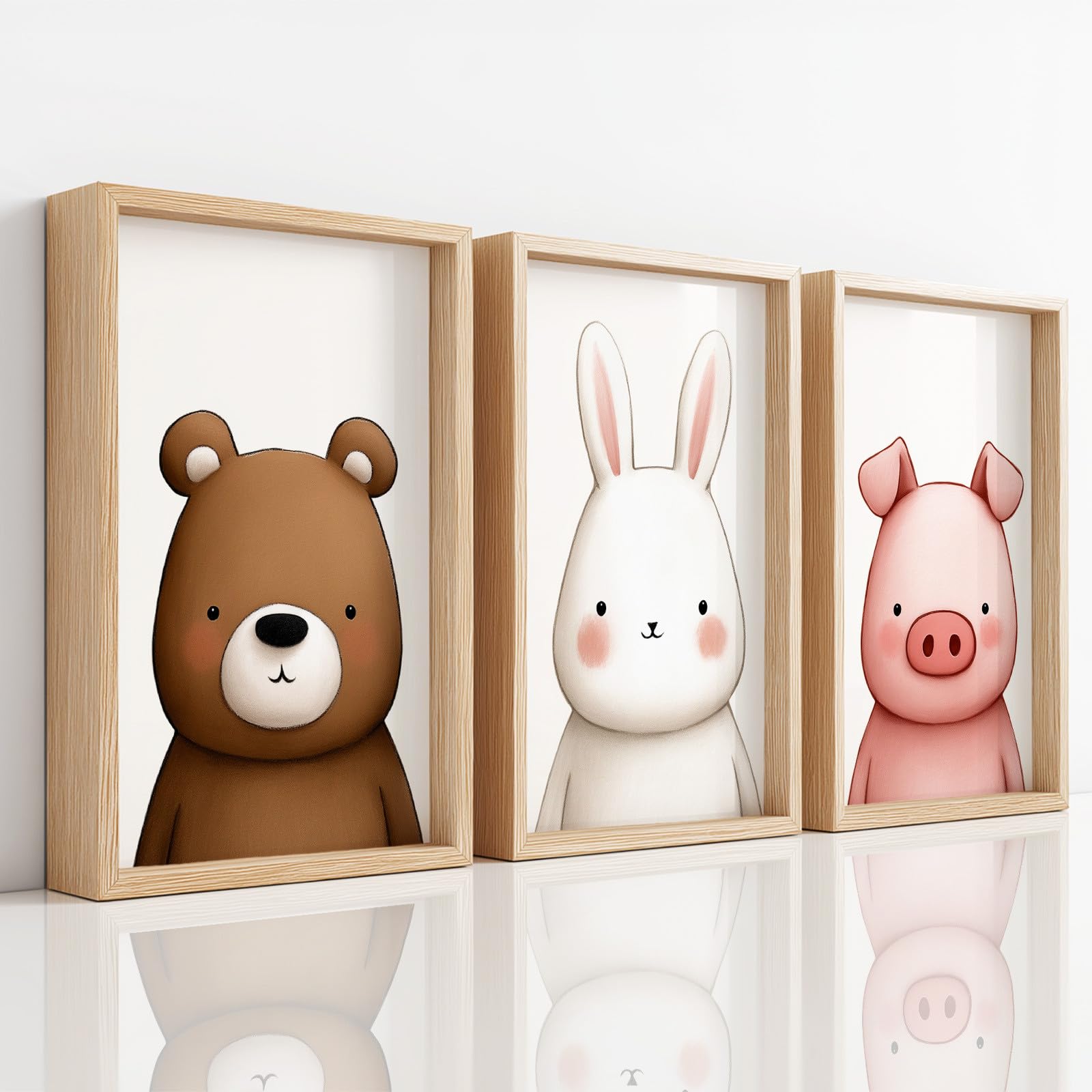 Lienzos minimalistas de animales para dar vida al dormitorio infantil 8