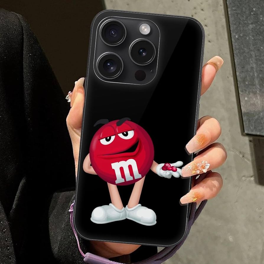 Amazon.co.jp: iPhone 15 Proケース エムアンドエムズ チョコ