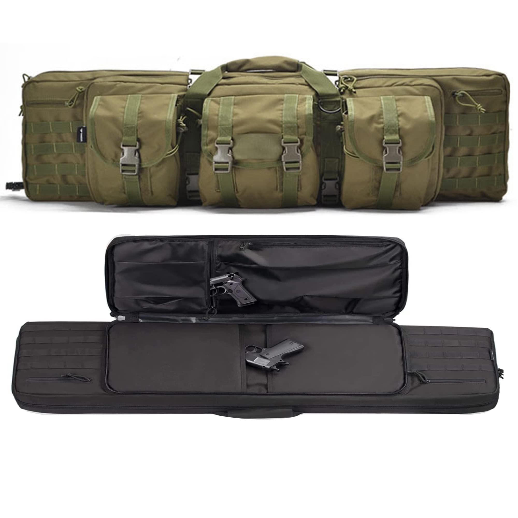 Rifle Case Tactical Rifle Backpack, Tactical Carbin Bag Double Long Gun Futerał Strzelanie Futerały na broń do wędkowania Polowanie
