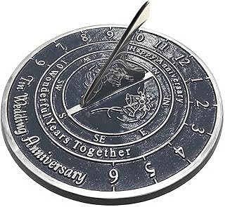 NauticalMart Tin Wedding (10 Years) Sundial for Home and Garden Decor