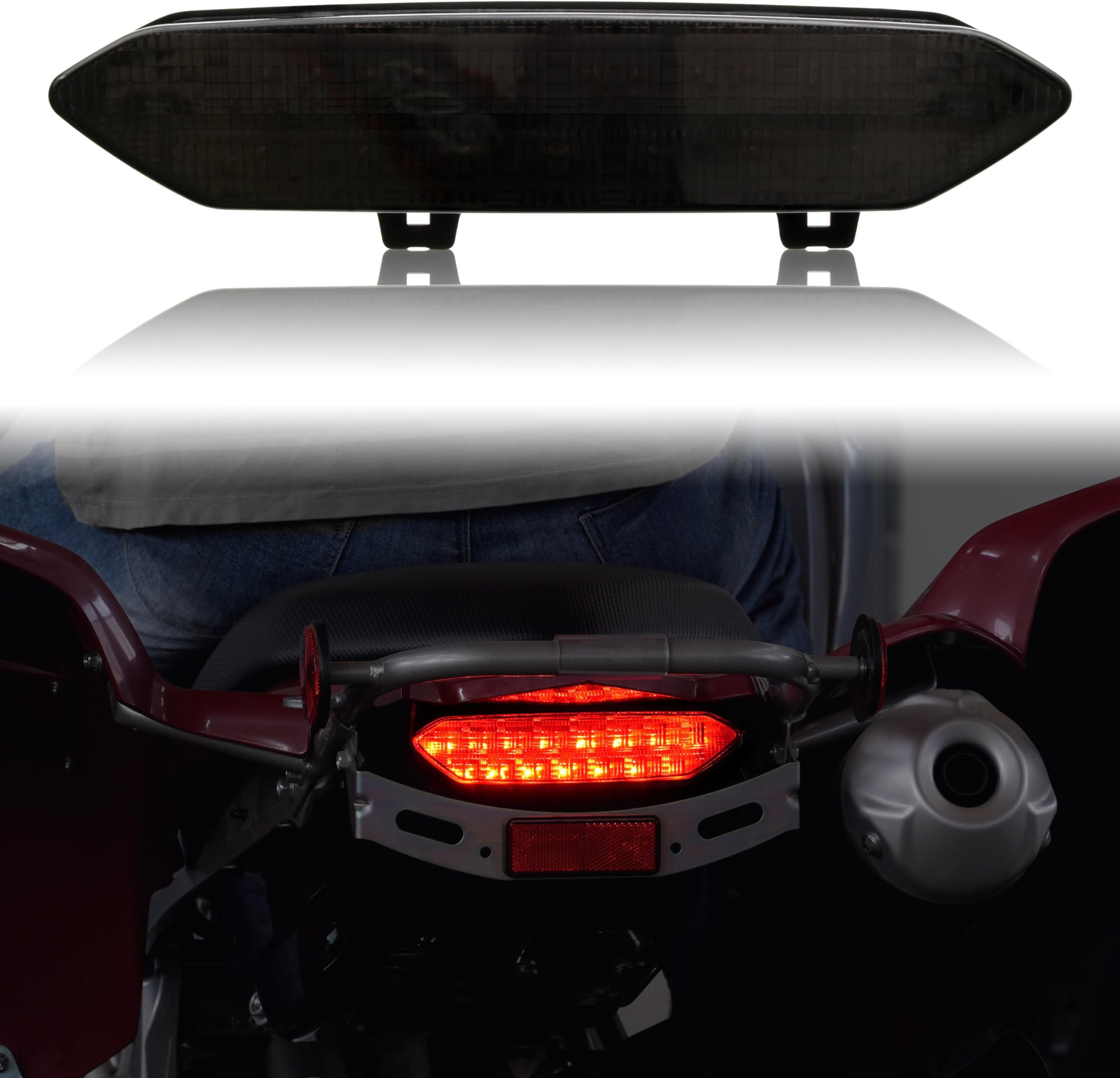 LED Tail Light Brake Stop Taillights Rear Tail Lamps for Yamaha Raptor 700R 700 2006-2018 / YFZ450R YFZ450X YFZ 450R 450X 450 R X 2009-2018 Accessories (Smoked Black, 1PCS)