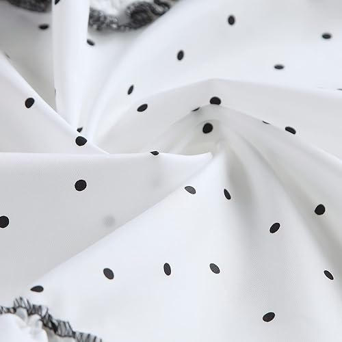 Miniatura 2 de MVSUTA Doris - Cortina de ducha bohemia de tela de poliéster teñida de hilo gris, impermeable, tejido jacquard hecho a mano, con flecos, bordes,