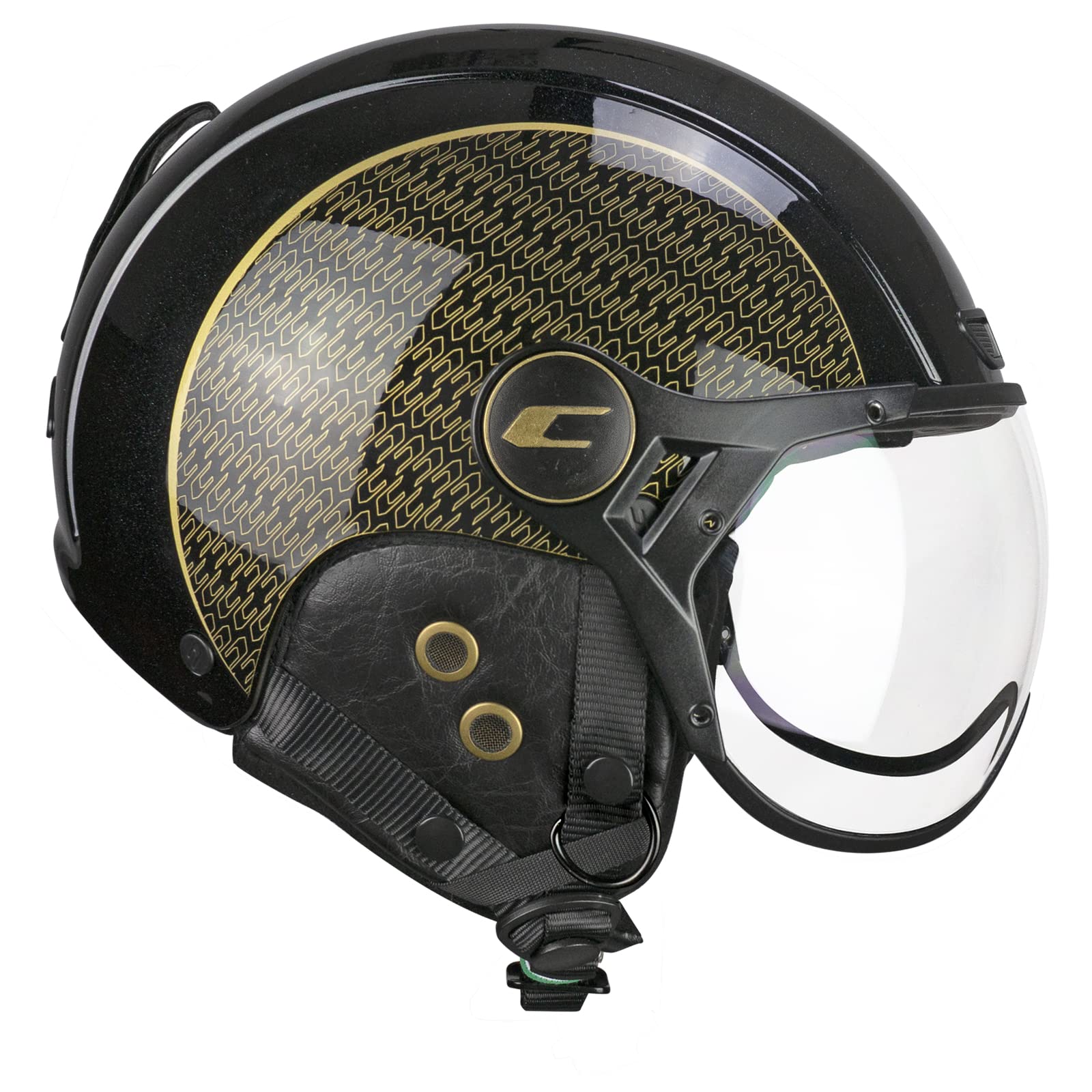 CGM EBI Adult Unisex Ski Helmet, Black Gold Pearl, Small (55-56cm)