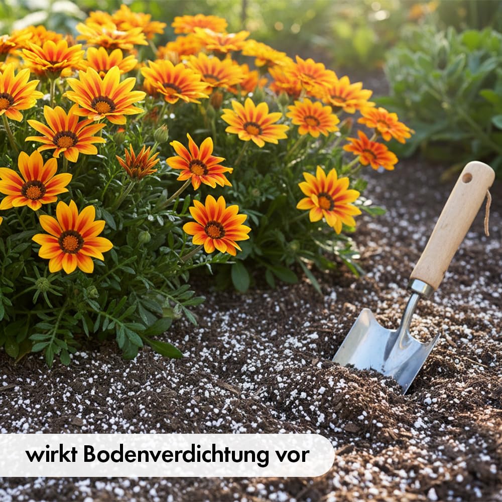 Perlite Premium – Perlit Granulat zur Bodenlockerung für Pflanzen & Blumenerde – Drainage für optimale Belüftung&Wurzelwachstum – ideal für Aussaat, Zimmerpflanzen, Hochbeet & Hydrokultur (20 Liter)