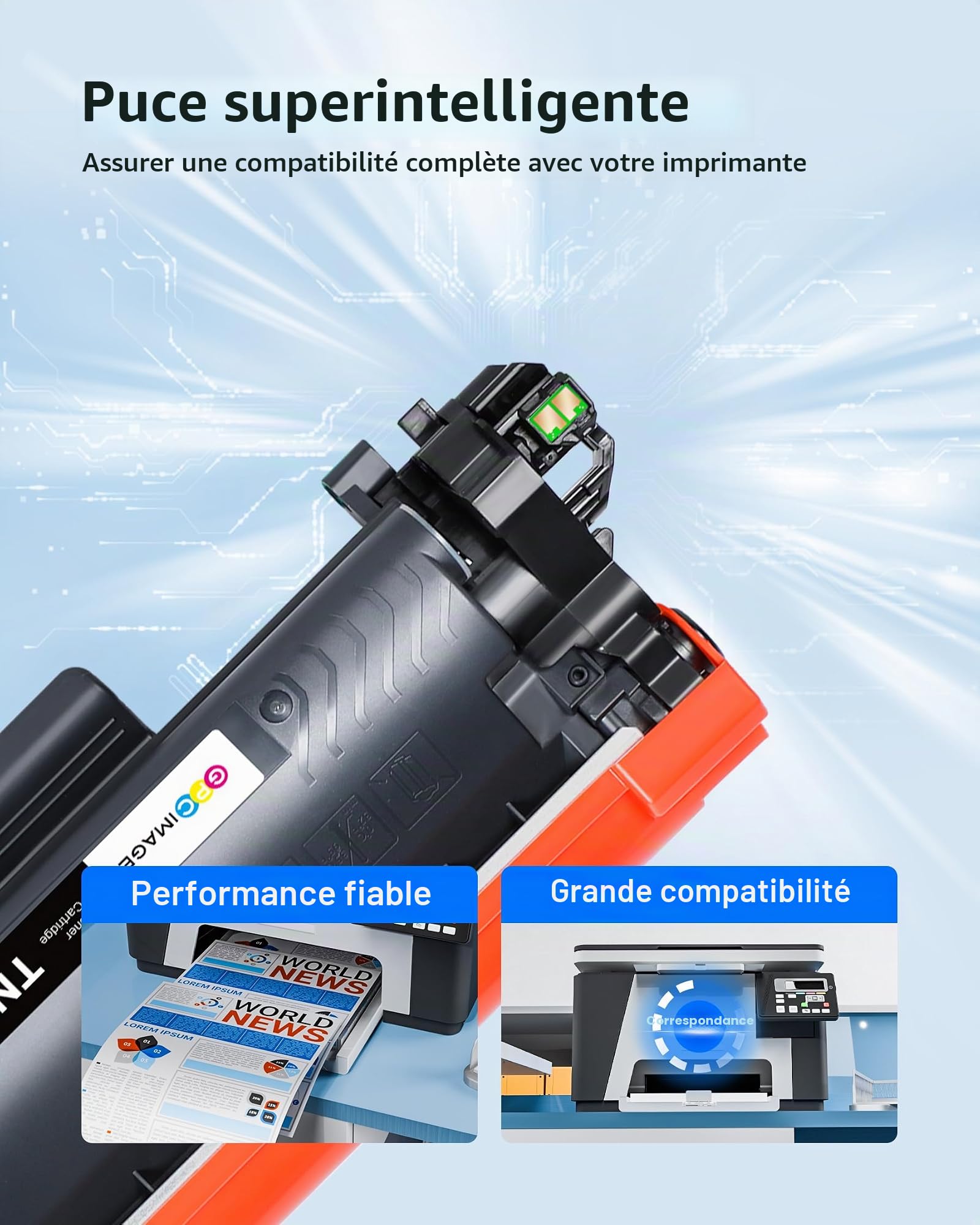 TN2510XL TN-2510XL HL-L2400DWE Cartouche de Toner Compatible pour Brother TN-2510 XL TN2510 XL pour HL-L2400DWE DCP-L2620DW MFC-L2800DW MFC-L2827DW HL-L2445DW DCP-L2660DW MFC-L2860DW (Noir, 2 Pack)