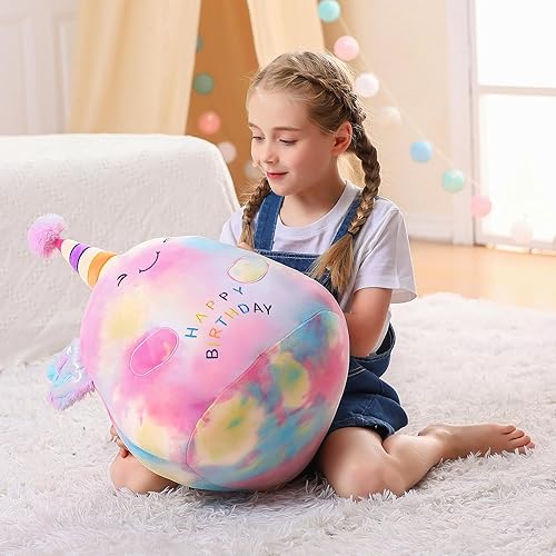 Miniatura 6 de PopMeme Juguetes de peluche de vaca de Navidad, lindo animal de peluche de vaca rosa, almohada suave Kawaii para niños y niñas, decoración del hogar