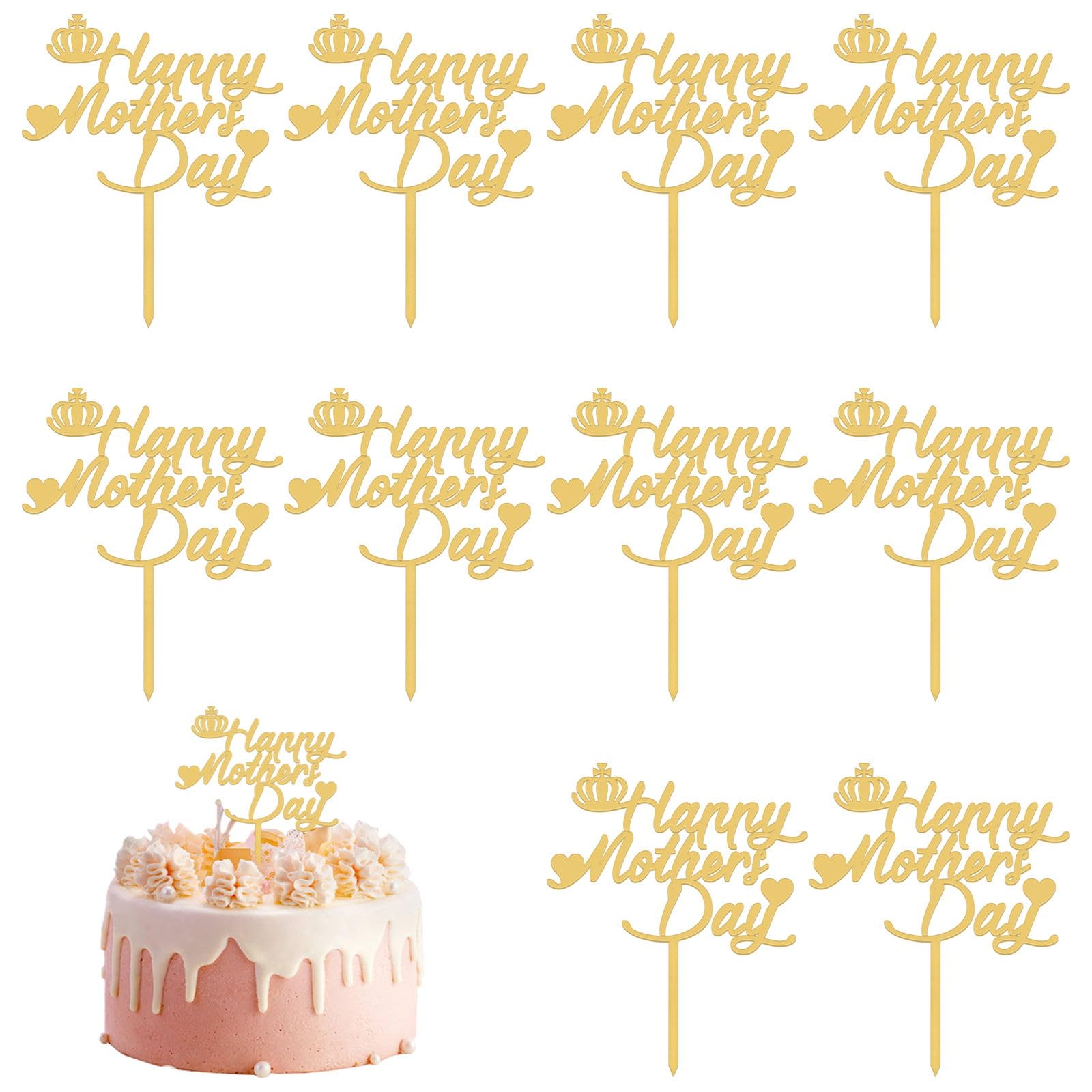 12 Decorazioni per Cupcake e Torte per la Festa della Mamma