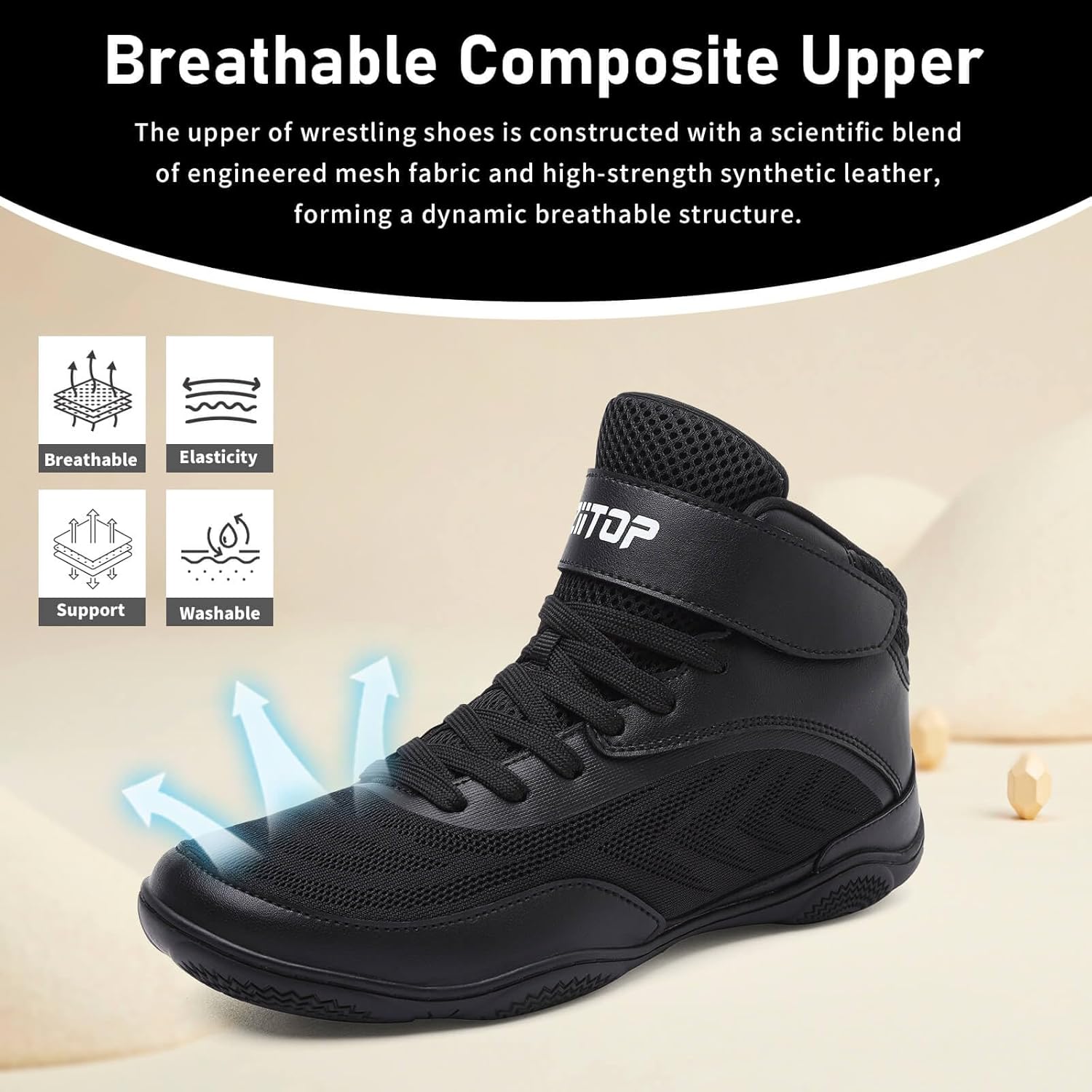 Kids Wrestling Shoes Youth Boys Girls Youth Boxing Shoe Barefoot Hiking Boots Lightweight Breathable Zero Drop Non Slip - Image 3