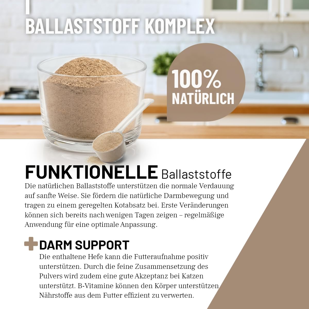 ReaVET BallastoVET pour chat 50 g – Soutien rapide en cas de constipation, en cas de constipation aiguë et chronique et de matières fécales solides, aide à la digestion, aide rapide en cas d'inertie