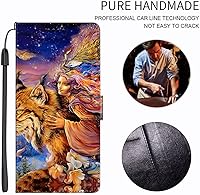 Vista 5 de Funda de piel sintética con función atril para Samsung Galaxy S20 S21 S22 S23 S24 Plus Ultra Note 9 10 20 Ultra, personaliza la imagen en la parte