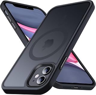 Anqrp Designed for iPhone 11 Magnetic Case, Anti-Fingerprint Shockproof Phone Case Super Sensitive Buttons Phone Cover for iPhone 11 6.1 inch, Black