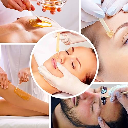 Miniatura 6 de Mibly 200 varillas de cera de madera, cejas, labios, nariz, pequeñas varillas aplicadoras para depilación y piel suave, spa y uso doméstico