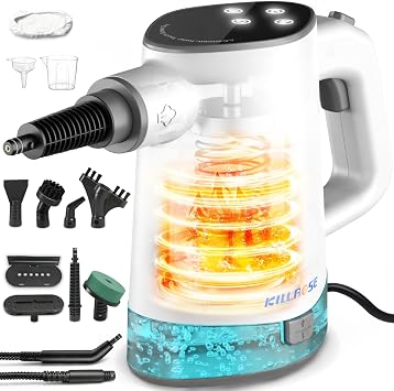 Handheld Steam Cleaner, 10S Fast Heat, Dual Power Modes & Self-Clean