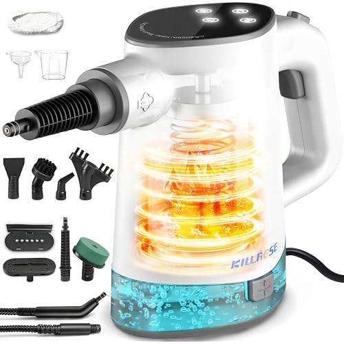 Handheld Steam Cleaner, 10S Fast Heat, Dual Power Modes & Self-Clean
