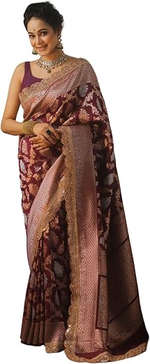 SGF11 Women's Kanjivaram Pure Soft Silk Saree With Blouse Piece