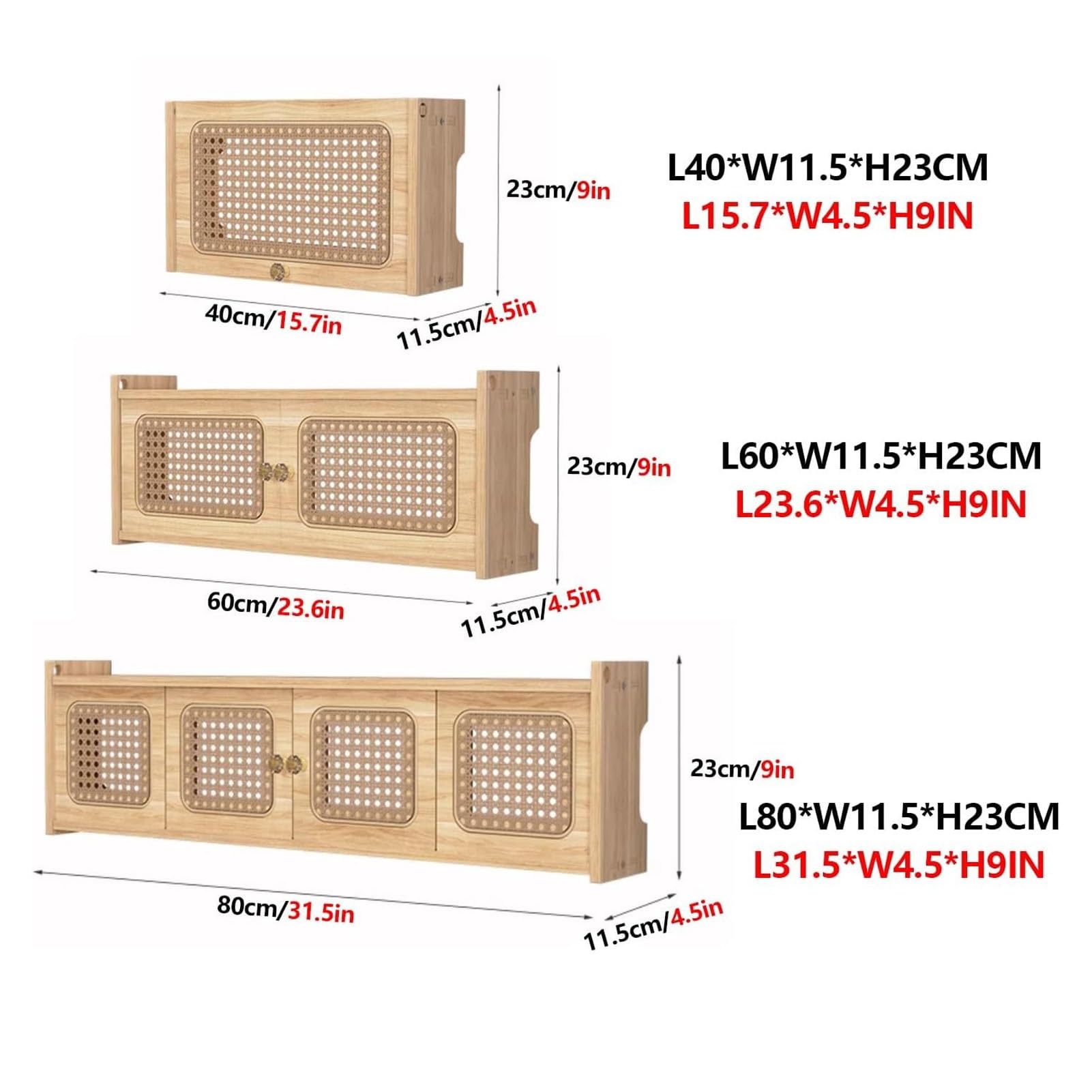Murale pour Routeur WiFi, Boîte de Rangement pour Routeur, Étagère en Rotin for Routeurs Peut Être Utilisé for Couvrir Les Boîtiers Électriques(Nero,L23.6xW4.5xH9IN)