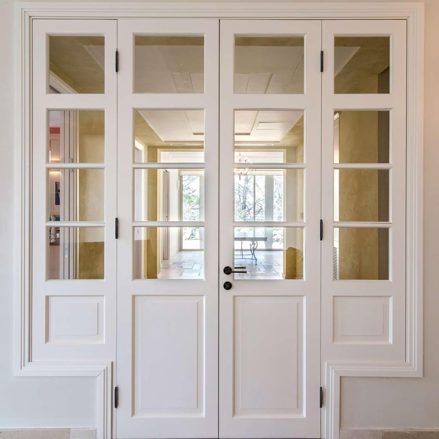 goldenwarm Removable Pin 24Pack Oil Rubbed Bronze Door Hinges 3.5 Inch Rounded Interior Door Hinges 3-1/2'' with 1/4'' Radius Corners