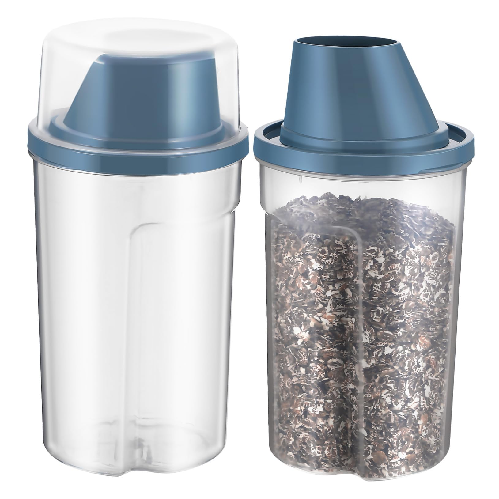 ifundom 2Pcs Pet Food Storage Container Airtight Dry Food Bins with Capacity for Dog Cat Food Keeps Food Fresh From Moisture