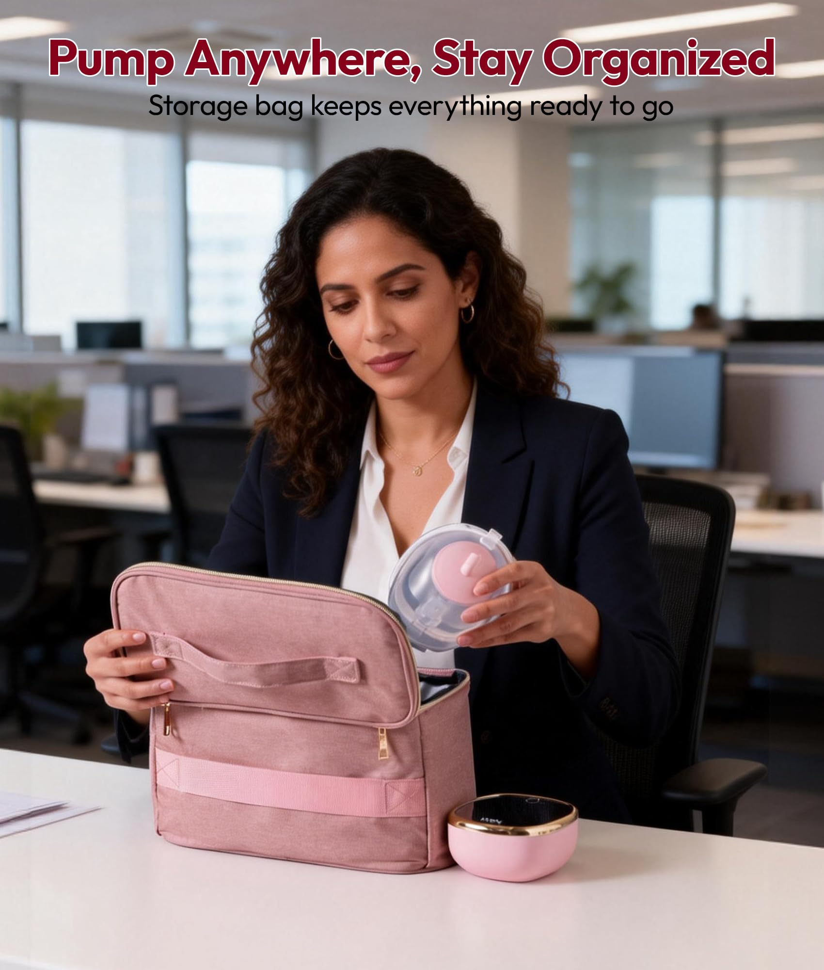 NCVI Tire-lait portable, pompe électrique mains libres avec aspiration de 300 mmHg de qualité hospitalière, portable et rechargeable, 4 modes, 9 niveaux pour la maison, le travail et les déplacements