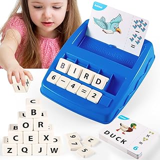 Educational Toy for Kids, Matching Letter Game Educational Toys, 2 in 1 Toddler Toy for Preschool Boys Girls,Alphabet Spelling&Reading Flash Cards, Birthday Xmas Gift for Kids Ages 3 4 5 6 7 8