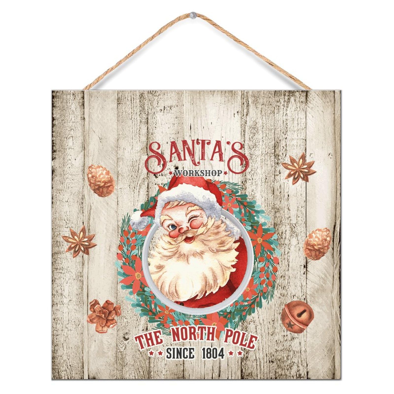 Plaque en bois saisonnier et vacances 30,5 cm pour votre salon