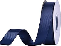 Vista 74 de Rollo de cinta de grogrén sólido YAMA de 5/8 pulgadas - 25 yardas para cintas de envolver regalos, blanco