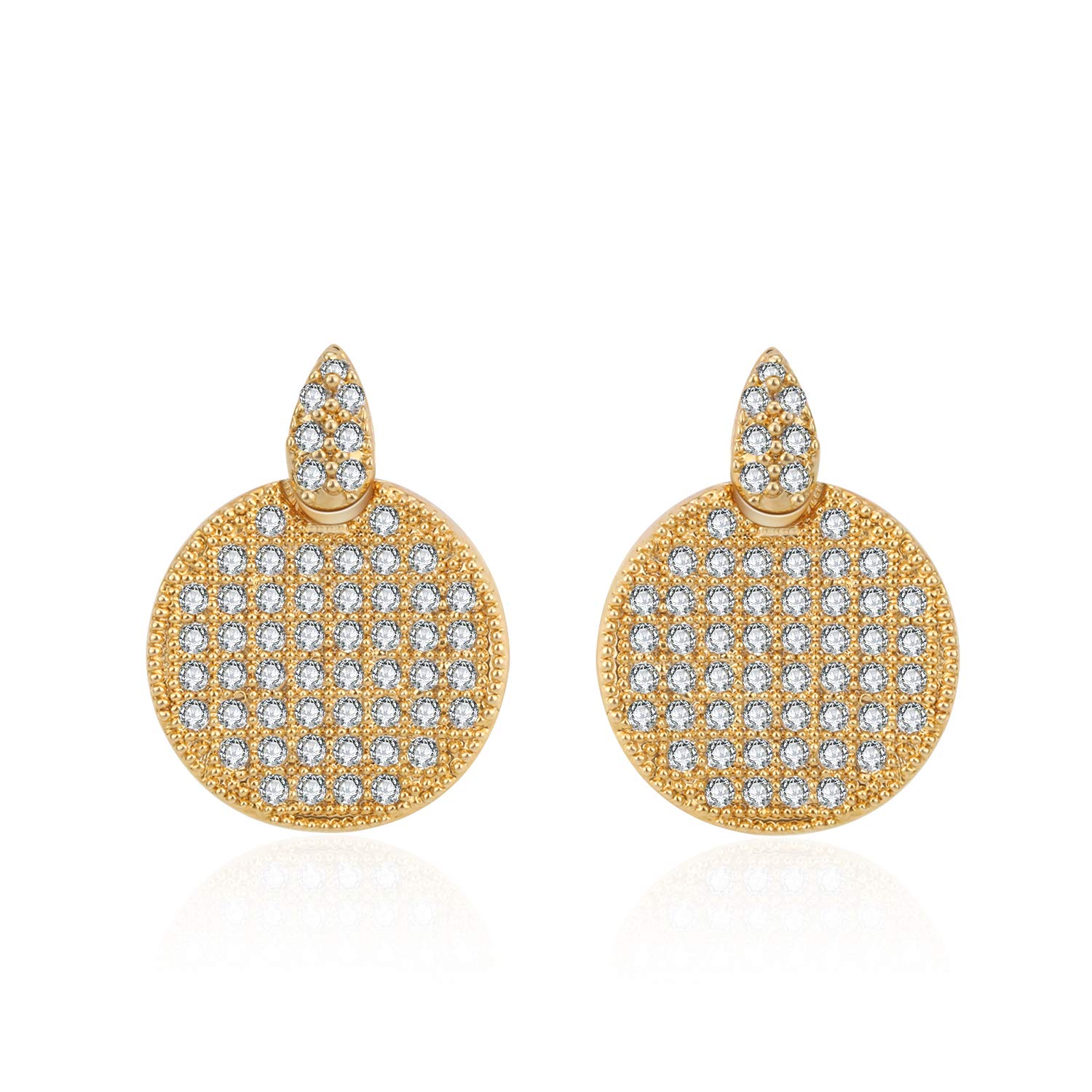 KruckelWonderful day, happy, lovely, shine, lucky, everything is easy, Yeah! earrings made with Zirconia