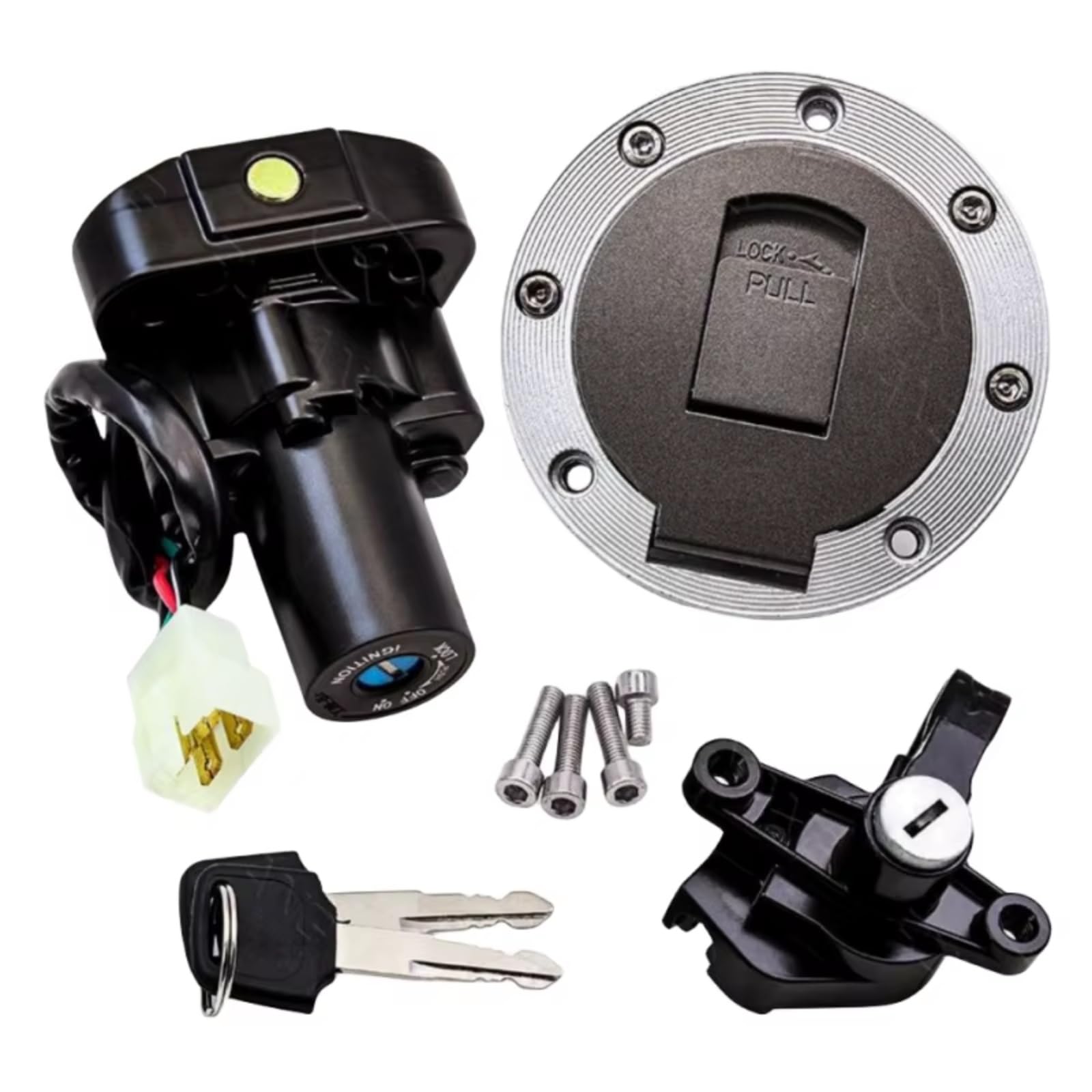 Interruttore A Chiave Compatibile Con Yamaha Per XJR400 1996 1997 1998 1999 2000 2001 2002 Set Di Blocco Interruttore Accensione Moto Universale