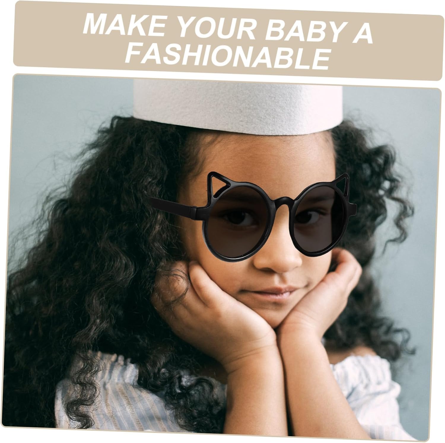 Cute Cat Ear Boys and Girls Sunglasses Uv Protection Boy Girl Sun Glasses Fashionable Newborn Eyewear