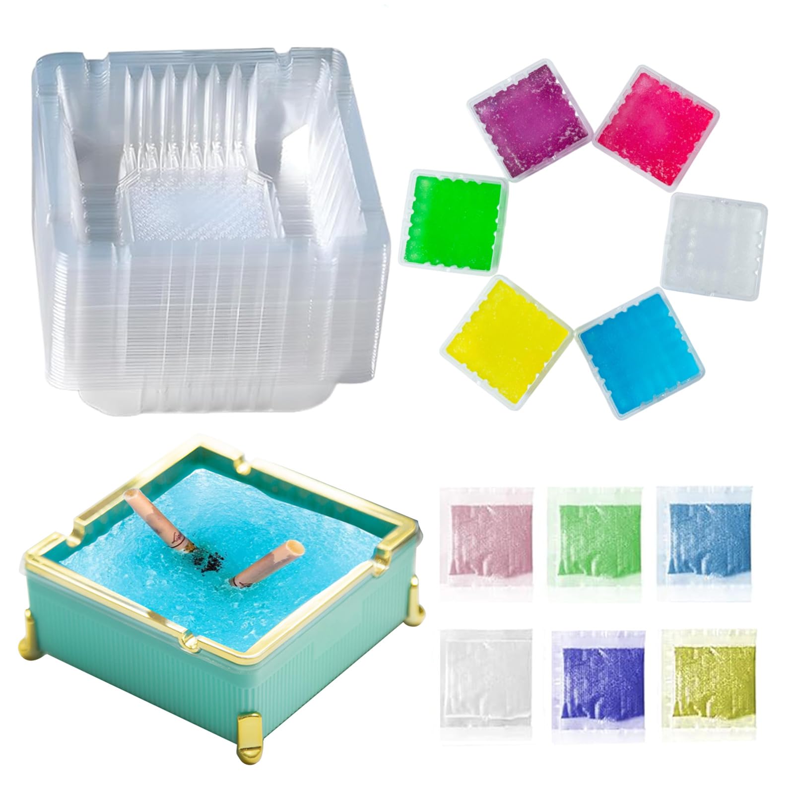 Amazon.com: 50 Pcs Disposable Ashtrays and One Luxurious Base