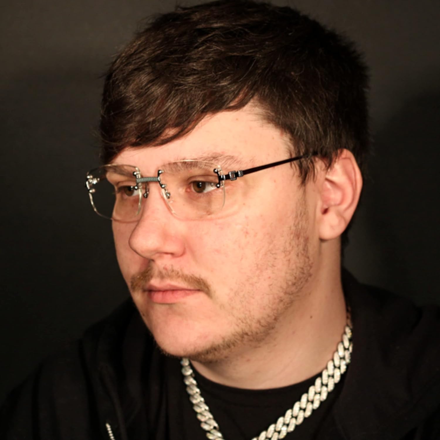 Street Knitted Silver Metal Wire Frame Vintage Square Minimalist Retro 90's Trendy Rimless Rectangle Clear Lens Men's Fashion Hip Hop Framless Glasses For Men And Women - Image 6