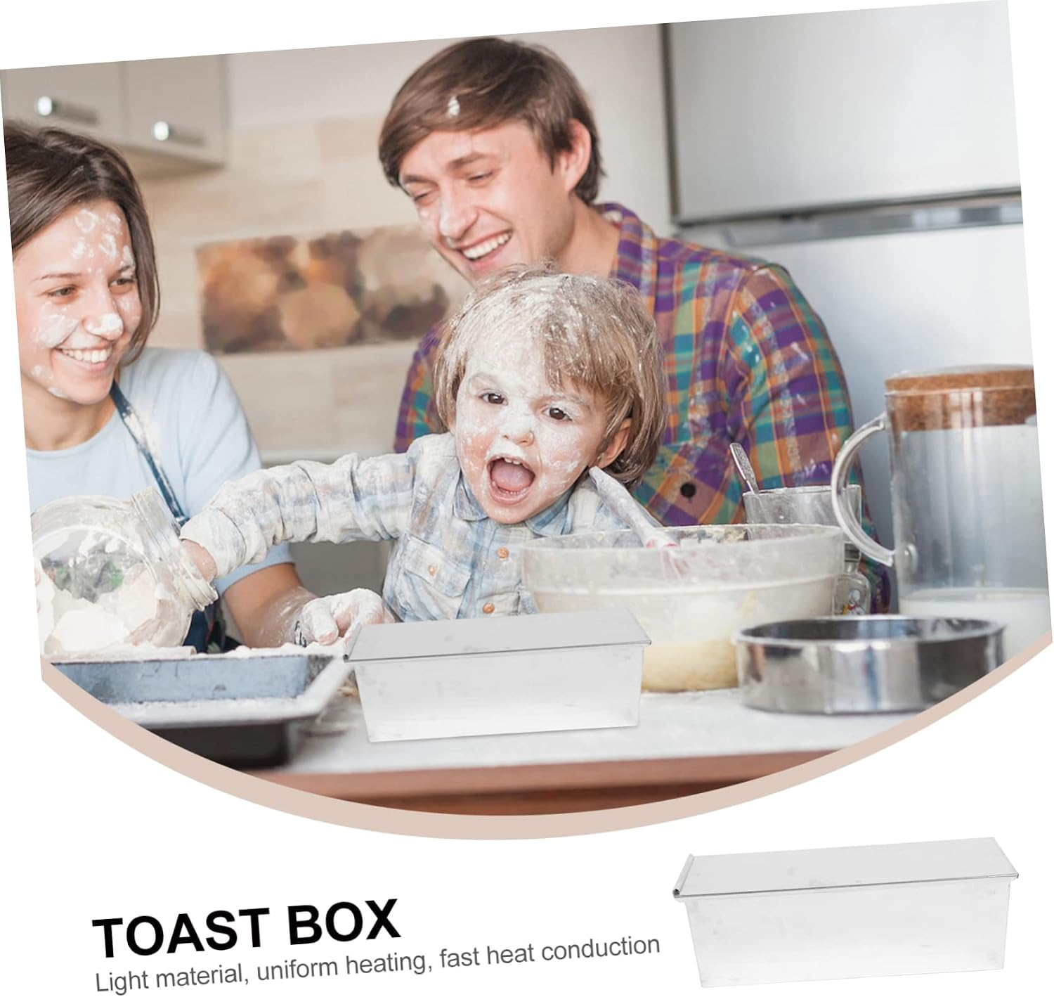 UPKOCH 1pc Non-stick Toast Mold with Lid for Baking Versatile Bread Mould for Home Bakery and Restaurant Use Uniform Heating and Easy Release for Loaves