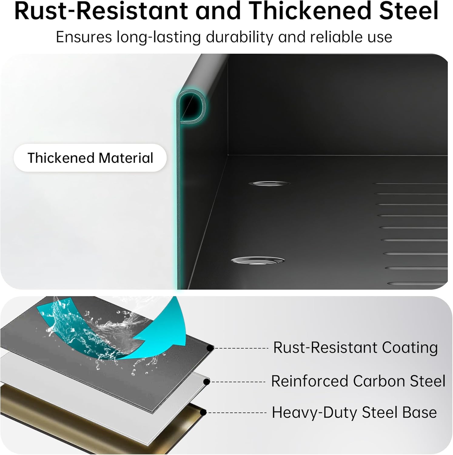 Pull out Cabinet Organizer, 1 pack, 16.5" Deep Heavy Slide out Drawers, Upgrade Three Triple-Slide Rail Systems, Expandable 12.8"-20.8" Roll out Shelf Storage for Kitchen Base Cabinet Organization