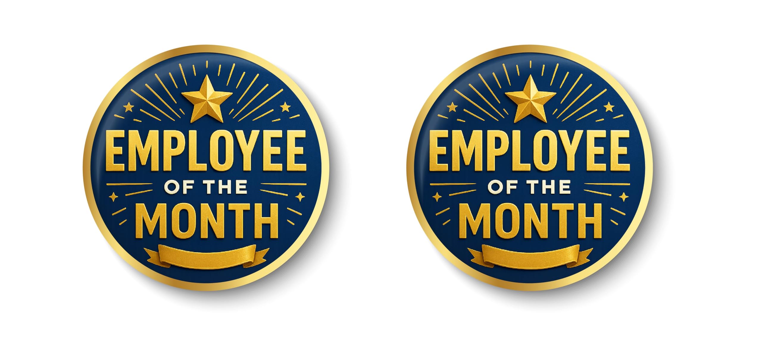 PEACOCKRIDE Employee of the Month I Office Badge I College I Pin Badge Pack of 2 No's
