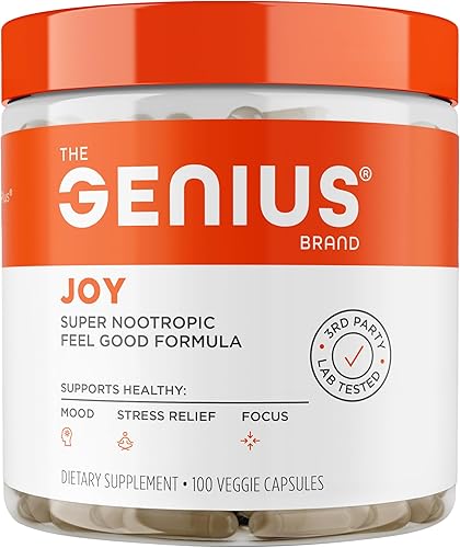 Genius Joy, Suplemento Nootrópico para Mejorar el Estado de Ánimo - Apoya la Salud Cognitiva, Mejora el Estado de Ánimo y la Función Neural con
