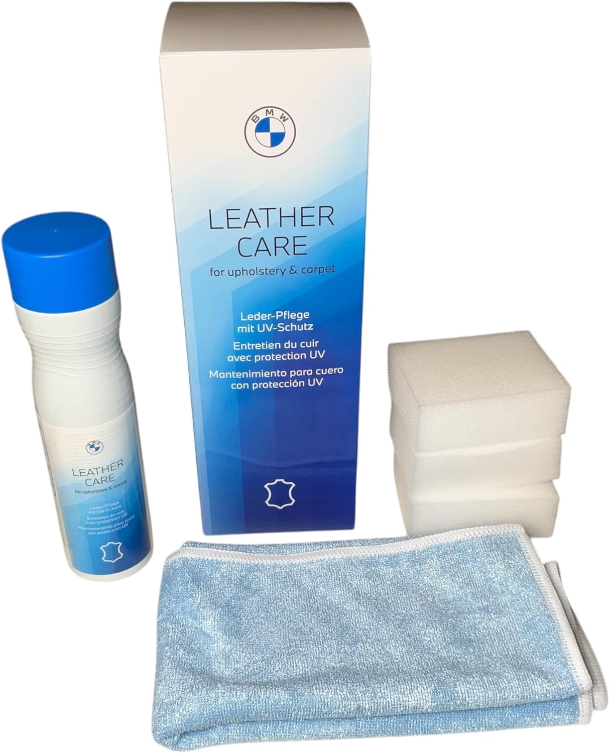 BMW – Select original care products (leather care kit and cleaning foam)