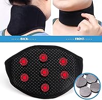 Vista 7 de FERCAISH Almohadilla magnética autocalentable, terapia magnética engrosada y alargada, correa para el cuello, alivio del dolor para artritis